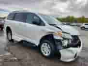 2015 Toyota Sienna XLE with VIN 5TDYK3DC6FS576944, listed as a Copart auction lot 86149425 with 57,182 mi miles and Salvage title. Bid and sale history available at DreamBid. Image 4.