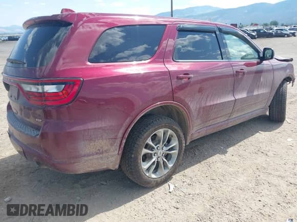 2019 Dodge Durango GT Plus with VIN 1C4RDJDG1KC550334, listed as a IAAI auction lot 42795530 with 126,964 mi miles and . Bid and sale history available at DreamBid. Image 4.