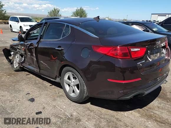 2015 Kia Optima LX with VIN 5XXGM4A72FG378981, listed as a Copart auction lot 81263895 with 122,587 mi miles and Salvage title. Bid and sale history available at DreamBid. Image 14.