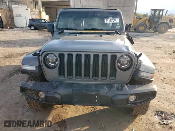 2021 Jeep Wrangler Unlimited Sahara High Altitude with VIN 1C4HJXEG0MW671105, listed as a Copart auction lot 74175244 with 51,610 mi miles and Salvage title. Bid and sale history available at DreamBid. Image 5.