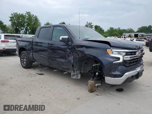 2022 Chevrolet Silverado 1500 LT with VIN 3GCUDDET7NG661852, listed as a Copart auction lot 60208825 with 49,091 mi miles and Salvage title. Bid and sale history available at DreamBid. Image 4.