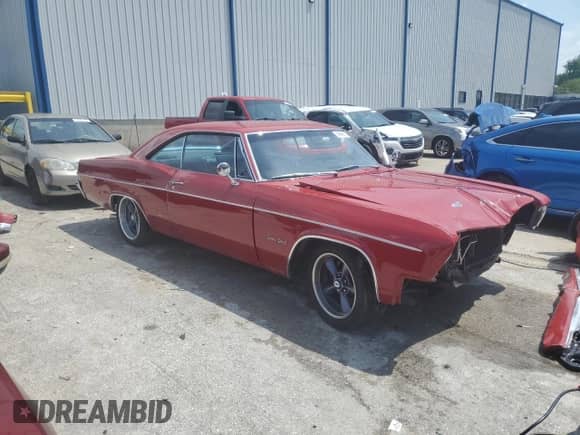 1966 Chevrolet Impala z VIN 168376S225648, wystawiony jako Copart lot #64596575 z przebiegiem 7 114 mil mil oraz Szkoda całkowita • Salvage title. Historia ofert i sprzedaży dostępna na DreamBid. Obrazek 4.