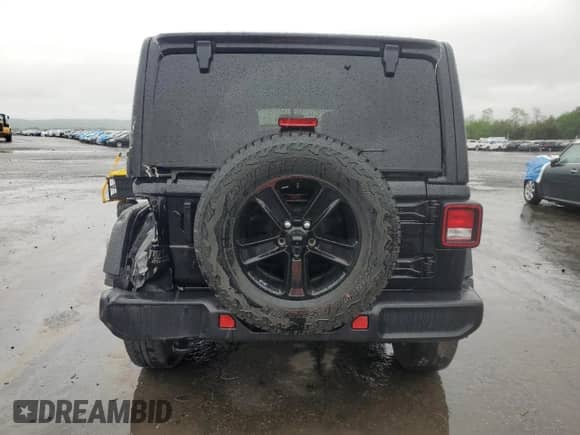 2022 Jeep Wrangler Unlimited Sahara z VIN 1C4HJXEGXNW211886, wystawiony jako Copart lot #54877645 z przebiegiem 64 815 mil mil oraz Szkoda całkowita • Salvage title. Historia ofert i sprzedaży dostępna na DreamBid. Obrazek 6.