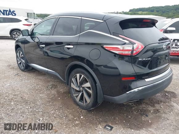 2015 Nissan Murano Platinum with VIN 5N1AZ2MGXFN229614, listed as a IAAI auction lot 42606253 with 112,747 mi miles and . Bid and sale history available at DreamBid. Image 3.