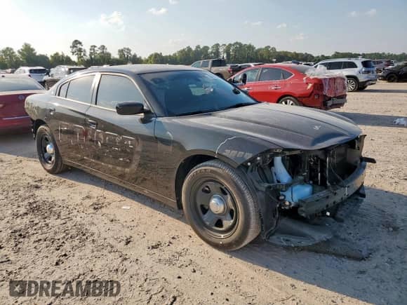 2023 Dodge Charger Police z VIN 2C3CDXAT6PH682959, wystawiony jako Copart lot #80803125 z przebiegiem 620 mil mil oraz Szkoda całkowita • Salvage title. Historia ofert i sprzedaży dostępna na DreamBid. Obrazek 4.