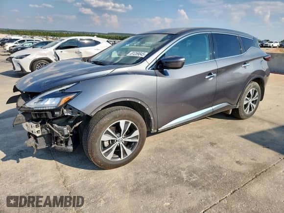 2020 Nissan Murano S with VIN 5N1AZ2AS9LN153534, listed as a Copart auction lot 81259845 with 43,890 mi miles and Salvage title. Bid and sale history available at DreamBid. Image 1.