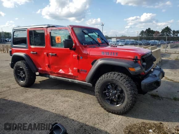 2025 Jeep Wrangler Sport S с VIN 1C4RJXN65SW583515, выставлен на аукционе Copart как лот 82069975 с пробегом 8 426 миль миль и Списание • Salvage title. История ставок и продаж доступна на DreamBid. Изображение 4.