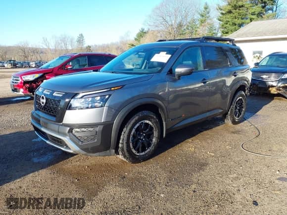 2024 Nissan Pathfinder Rock Creek with VIN 5N1DR3BD8RC291069, listed as a IAAI auction lot 41947839 with 2,047 mi miles and . Bid and sale history available at DreamBid. Image 23.