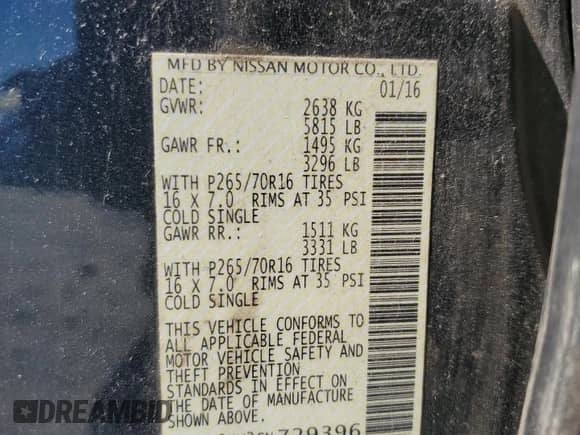 2016 Nissan Frontier SV с VIN 1N6AD0EV2GN729396, выставлен на аукционе Copart как лот 82455785 с пробегом 92 774 миль миль и Списание • Salvage title. История ставок и продаж доступна на DreamBid. Изображение 12.