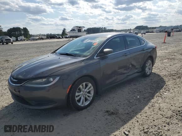 2016 Chrysler 200 LX with VIN 1C3CCCFB5GN173836, listed as a Copart auction lot 53043885 with 160,386 mi miles and Salvage title. Bid and sale history available at DreamBid. Image 1.