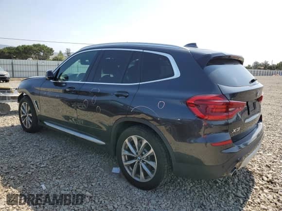 2018 BMW X3 xDrive30i with VIN 5UXTR9C58JLD73657, listed as a Copart auction lot 71559335 with 44,577 mi miles and Salvage title. Bid and sale history available at DreamBid. Image 2.