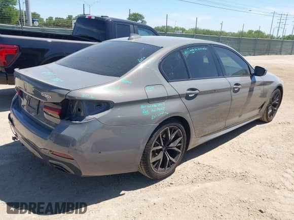 2021 BMW 5 Series 530i with VIN WBA53BH03MWX19966, listed as a IAAI auction lot 42242130 with 73,716 mi miles and . Bid and sale history available at DreamBid. Image 4.