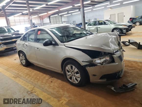 2013 Chevrolet Cruze LS with VIN 1G1PB5SH7D7156695, listed as a Copart auction lot 63455345 with Not provided miles and Salvage title. Bid and sale history available at DreamBid. Image 4.