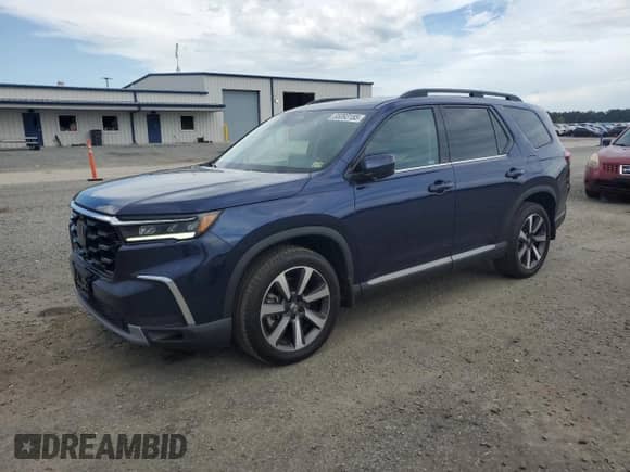 2023 Honda Pilot Elite with VIN 5FNYG1H84PB001369, listed as a Copart auction lot 65093155 with 24,260 mi miles and Salvage title. Bid and sale history available at DreamBid. Image 1.