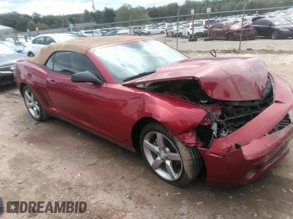 2012 Chevrolet Camaro 2LT with VIN 2G1FC3D36C9196469, listed as a IAAI auction lot 43316431 with 107,772 mi miles and . Bid and sale history available at DreamBid. Image 1.