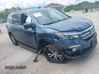 2016 Honda Pilot EX-L with VIN 5FNYF6H87GB007957, listed as a IAAI auction lot 42470209 with 150,654 mi miles and . Bid and sale history available at DreamBid. Image 1.