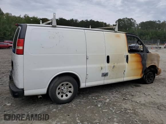 2010 Chevrolet Express Cargo with VIN 1GCUGADX0A1115753, listed as a Copart auction lot 81870715 with Not provided miles and Salvage title. Bid and sale history available at DreamBid. Image 3.