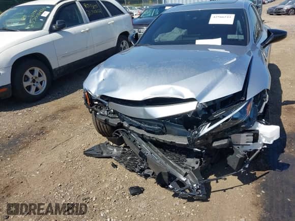 2025 Lexus IS 350 F Sport with VIN JTHGZ1E24S5039764, listed as a IAAI auction lot 42566515 with 1,107 mi miles and . Bid and sale history available at DreamBid. Image 6.