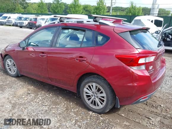 2017 Subaru Impreza Premium with VIN 4S3GTAB60H3709311, listed as a IAAI auction lot 42505531 with 129,835 mi miles and . Bid and sale history available at DreamBid. Image 3.