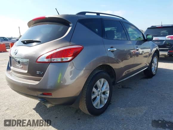 2014 Nissan Murano S with VIN JN8AZ1MU9EW403691, listed as a IAAI auction lot 43557433 with 174,801 mi miles and . Bid and sale history available at DreamBid. Image 4.