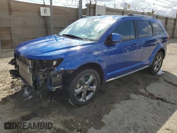 2015 Dodge Journey Crossroad with VIN 3C4PDCGG0FT714312, listed as a Copart auction lot 71884135 with 129,844 mi miles and Salvage title. Bid and sale history available at DreamBid. Image 1.