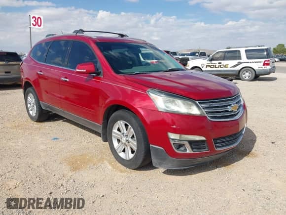 2014 Chevrolet Traverse LT z VIN 1GNKRGKD1EJ151932, wystawiony jako IAAI lot #43409595 z przebiegiem 163 510 mil mil oraz . Historia ofert i sprzedaży dostępna na DreamBid. Obrazek 1.