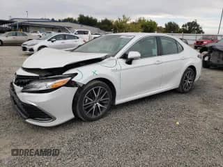 2021 Toyota Camry Hybrid XLE with VIN 4T1F31AKXMU566717, listed as a Copart auction lot 81798665 with 46,563 mi miles and Salvage title. Bid and sale history available at DreamBid. Image 1.