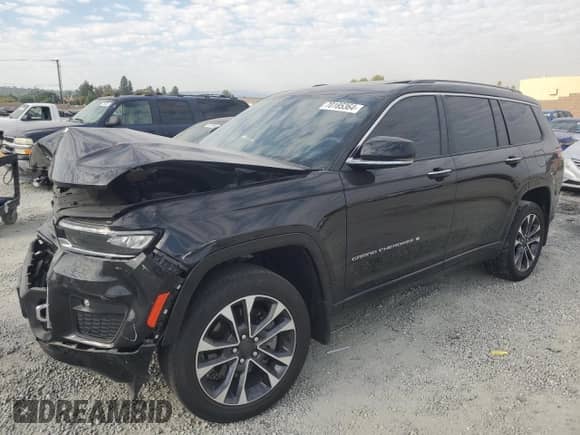 2023 Jeep Grand Cherokee Overland с VIN 1C4RJJDG7P8734485, выставлен на аукционе Copart как лот 70185364 с пробегом 47 148 миль миль и Списание • Salvage title. История ставок и продаж доступна на DreamBid. Изображение 1.