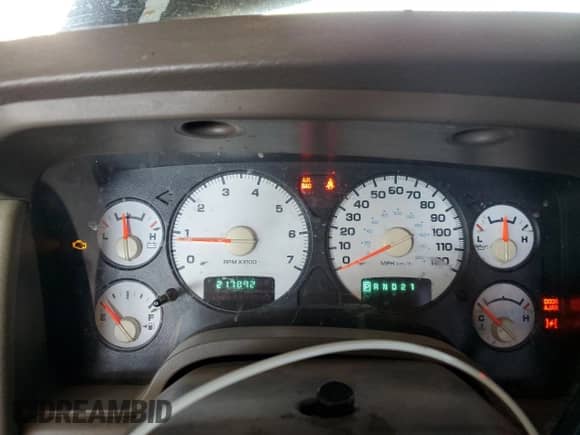2003 Dodge 2500 ST with VIN 3D7KA28D03G768267, listed as a Copart auction lot 63746135 with 217,892 mi miles and Salvage title. Bid and sale history available at DreamBid. Image 9.