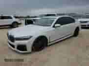 2021 BMW 7 Series 740i z VIN WBA7T2C06MCF88813, wystawiony jako Copart lot #49589555 z przebiegiem 60 802 mil mil oraz Szkoda całkowita • Salvage title. Historia ofert i sprzedaży dostępna na DreamBid. Obrazek 1.