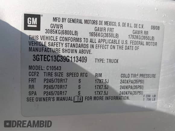 2009 GMC Sierra 1500 SL с VIN 3GTEC13C39G113409, выставлен на аукционе IAAI как лот 42235074 с пробегом 149 639 миль миль и . История ставок и продаж доступна на DreamBid. Изображение 9.