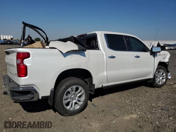 2023 Chevrolet Silverado 1500 LTZ with VIN 1GCUDGE82PZ236474, listed as a Copart auction lot 83958695 with 40,222 mi miles and Salvage title. Bid and sale history available at DreamBid. Image 3.