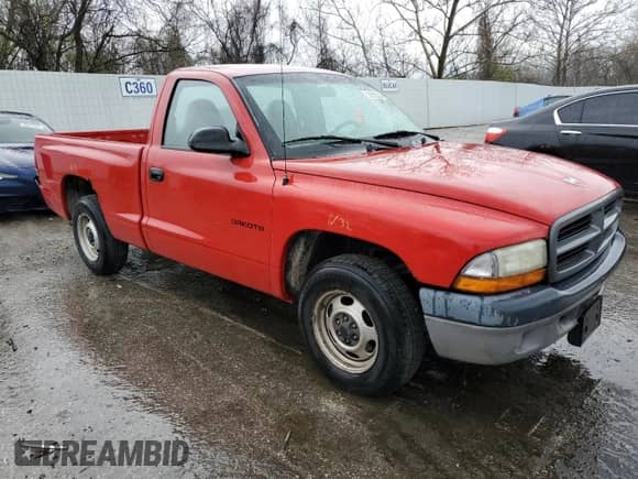 2001 Dodge Dakota with VIN 1B7FL26X91S242194, listed as a Copart auction lot 50582335 with 167,783 mi miles and Salvage title. Bid and sale history available at DreamBid. Image 4.