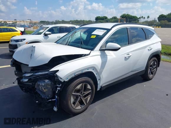 2025 Hyundai Tucson SEL with VIN 5NMJB3DE0SH524645, listed as a IAAI auction lot 43053225 with 4,074 mi miles and . Bid and sale history available at DreamBid. Image 2.
