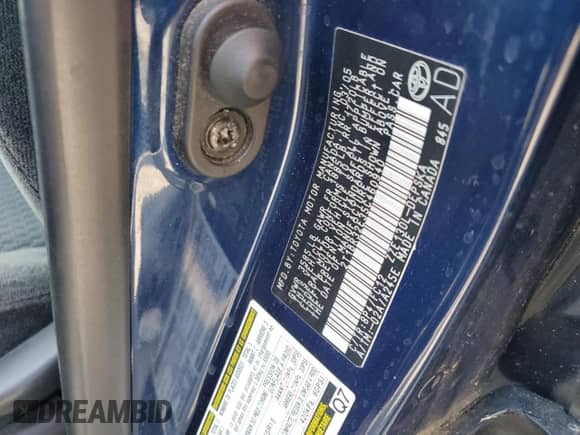 2005 Toyota Corolla S with VIN 2T1BR32E35C460940, listed as a Copart auction lot 68747495 with 206,907 mi miles and Salvage title. Bid and sale history available at DreamBid. Image 12.