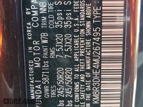 2021 Hyundai Palisade SEL with VIN KM8R3DHE4MU267495, listed as a Copart auction lot 59727554 with 79,764 mi miles and Salvage title. Bid and sale history available at DreamBid. Image 14.