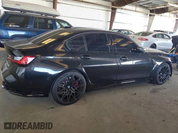 2023 BMW M3 с VIN WBS53AY02PFR10997, выставлен на аукционе Copart как лот 66205225 с пробегом 23 185 миль миль и Списание • Salvage title. История ставок и продаж доступна на DreamBid. Изображение 3.