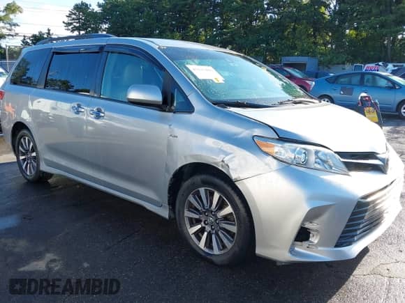2019 Toyota Sienna LE with VIN 5TDJZ3DC5KS217527, listed as a IAAI auction lot 43115403 with 115,564 mi miles and . Bid and sale history available at DreamBid. Image 1.