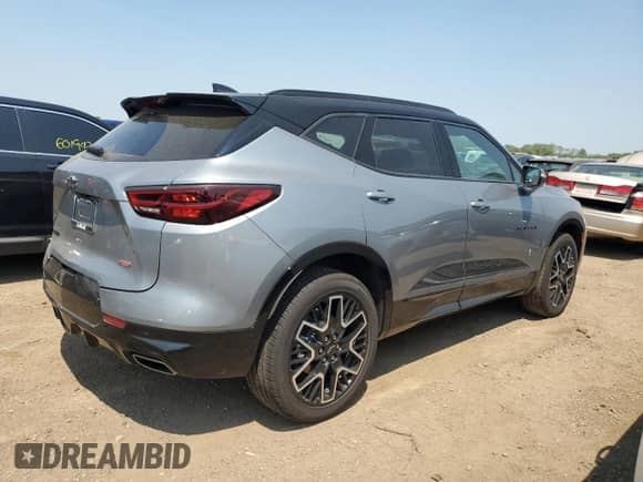 2024 Chevrolet Blazer RS with VIN 3GNKBERS0RS121225, listed as a Copart auction lot 59753435 with 10,207 mi miles and Salvage title. Bid and sale history available at DreamBid. Image 3.