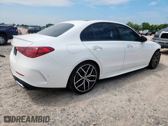 2022 Mercedes-Benz C 300 with VIN W1KAF4GB6NR059757, listed as a Copart auction lot 69696045 with 53,088 mi miles and Salvage title. Bid and sale history available at DreamBid. Image 3.