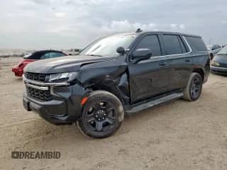 2022 Chevrolet Tahoe Commercial with VIN 1GNSCLED9NR137302, listed as a Copart auction lot 66722525 with 91,425 mi miles and Salvage title. Bid and sale history available at DreamBid. Image 1.