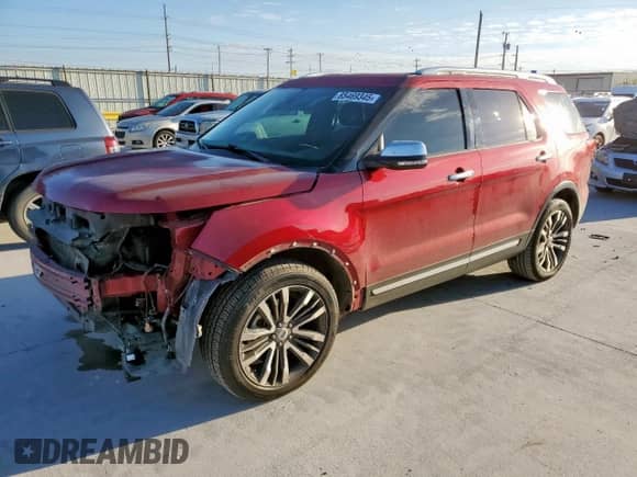 2017 Ford Explorer Platinum с VIN 1FM5K8HTXHGD54152, выставлен на аукционе Copart как лот 85469345 с пробегом 135 816 миль миль и Списание • Salvage title. История ставок и продаж доступна на DreamBid. Изображение 1.