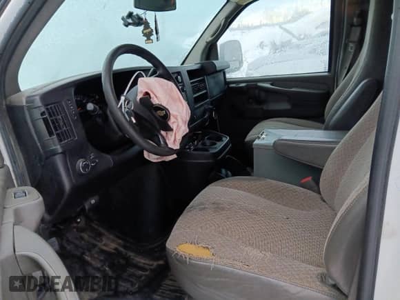 2013 Chevrolet Express Cargo with VIN 1GCSHAF48D1192950, listed as a Copart auction lot 41707185 with Not provided miles and Salvage title. Bid and sale history available at DreamBid. Image 7.