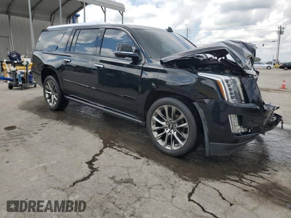 2020 Cadillac Escalade ESV Platinum with VIN 1GYS4KKJXLR229181, listed as a Copart auction lot 69981695 with 131,795 mi miles and Salvage title. Bid and sale history available at DreamBid. Image 4.