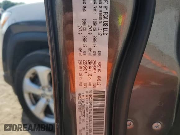 2018 Jeep Compass Latitude with VIN 3C4NJDBBXJT253257, listed as a Copart auction lot 65964955 with 60,088 mi miles and Clean title. Bid and sale history available at DreamBid. Image 13.