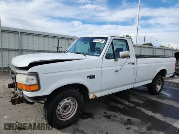 1995 Ford F-150 z VIN 2FTEF15N9SCA29474, wystawiony jako Copart lot #81256775 z przebiegiem 210 208 mil mil oraz Szkoda całkowita • Salvage title. Historia ofert i sprzedaży dostępna na DreamBid. Obrazek 1.
