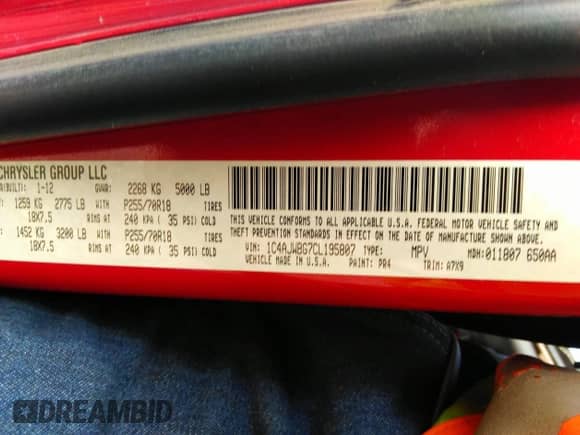 2012 Jeep Wrangler Arctic with VIN 1C4AJWBG7CL195807, listed as a IAAI auction lot 40587832 with 14,330 mi miles and . Bid and sale history available at DreamBid. Image 9.