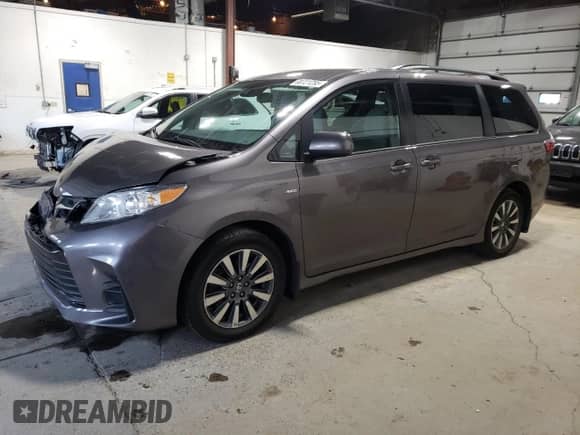 2020 Toyota Sienna LE with VIN 5TDJZ3DC8LS243072, listed as a Copart auction lot 68721255 with 95,069 mi miles and Salvage title. Bid and sale history available at DreamBid. Image 1.
