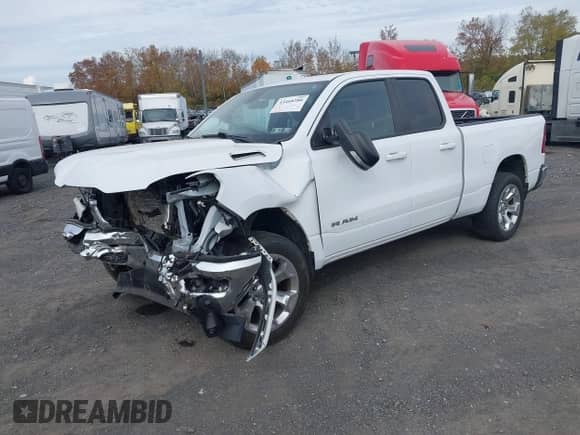 2022 Ram 1500 Big Horn with VIN 1C6SRFBTXNN392057, listed as a IAAI auction lot 43468280 with 38,437 mi miles and . Bid and sale history available at DreamBid. Image 2.
