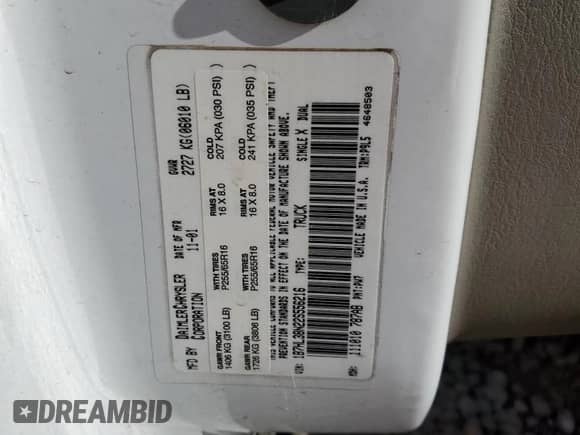 2002 Dodge Dakota Sport with VIN 1B7HL38N22S556216, listed as a Copart auction lot 81516824 with 173,992 mi miles and Salvage title. Bid and sale history available at DreamBid. Image 12.